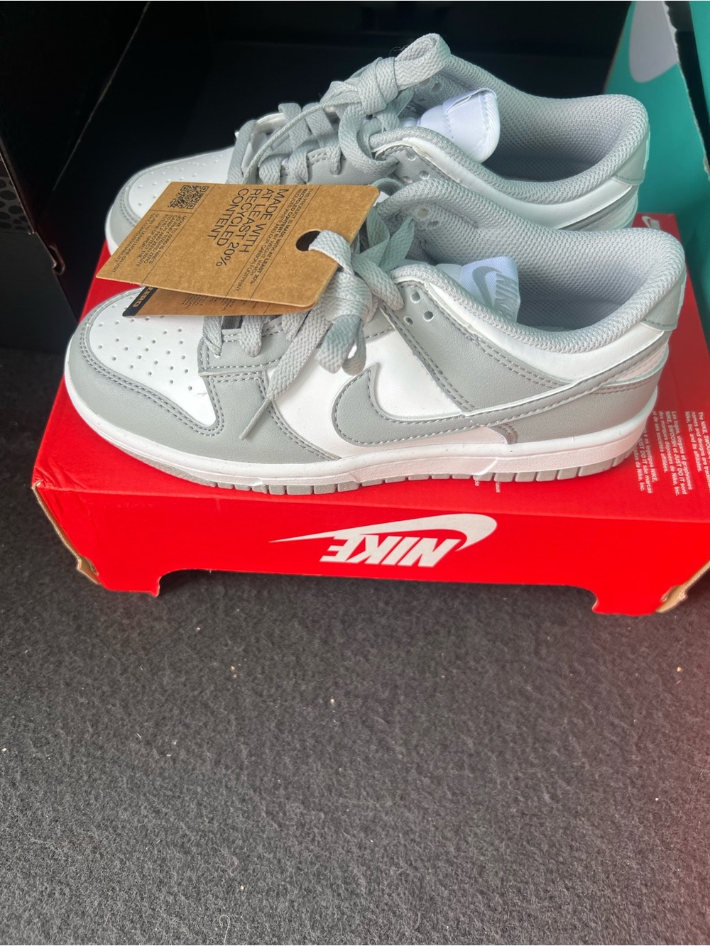 DD1873 - 113 Nike Dunk Next Nature Low Grey - Women size 5 No Lid!
